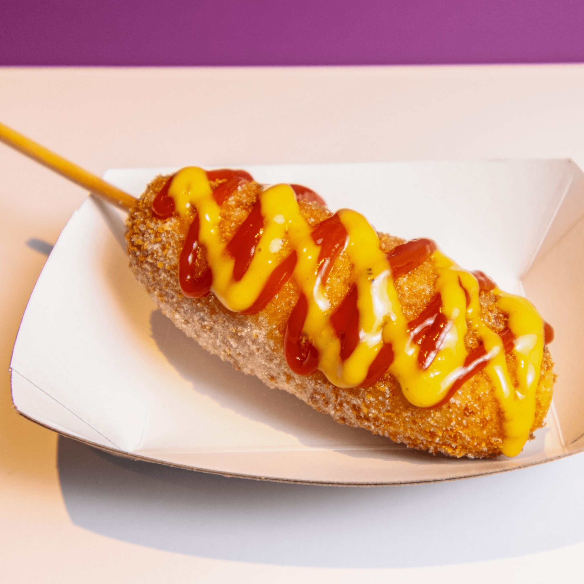K-Style Corn Dog, Mozzarella and Fish Cake Inside.